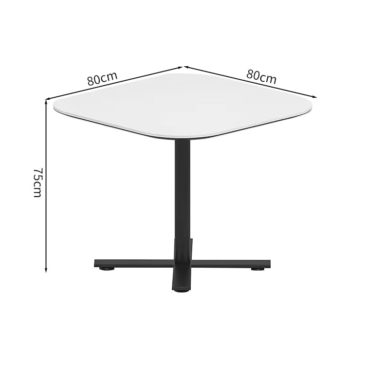 スチール脚 頑丈 十の字構造 安定性 R加工 ぶつかり防止 舟底エッジ 応接セット テーブル チェア 洗練 シンプル モダン ホワイト JDZH-C003