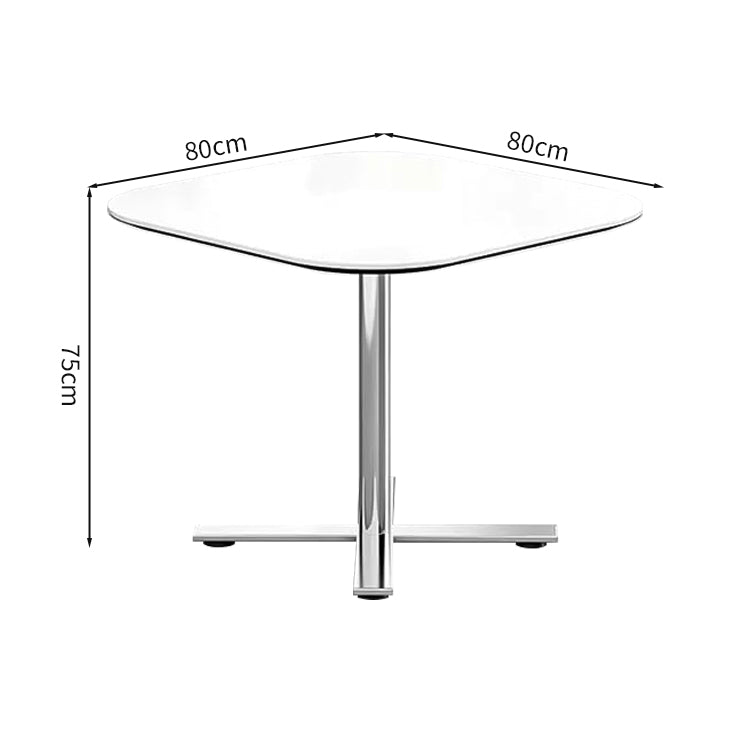 スチール脚 頑丈 十の字構造 安定性 R加工 ぶつかり防止 舟底エッジ 応接セット テーブル チェア 洗練 シンプル モダン ホワイト JDZH-C003