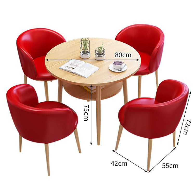 丸型天板 棚付き メラミン化粧板 アイアン脚 頑丈 高反発ウレタン 柔らか 応接セット テーブル チェア シンプル ミニマル 木目調 カスタマイズ可能 JDZH-C005