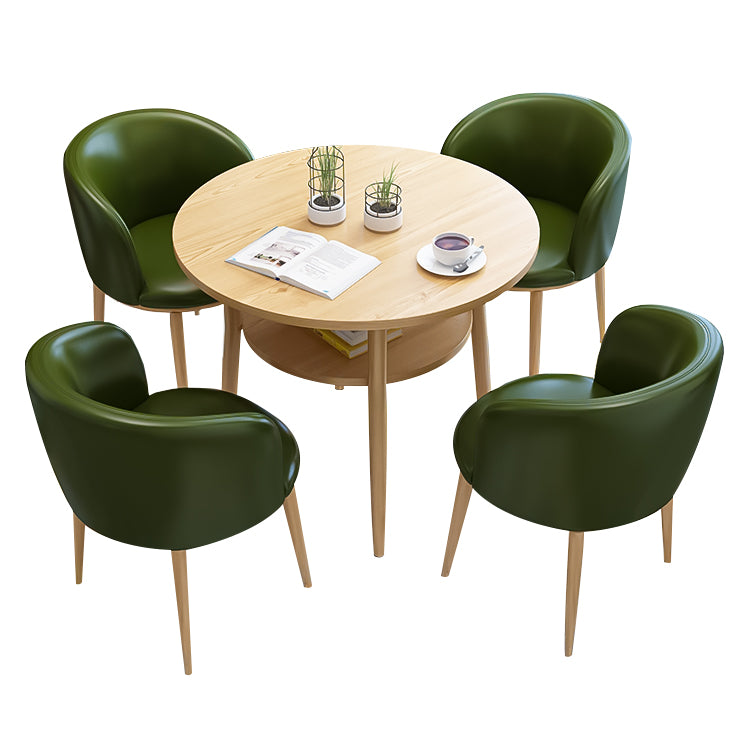 丸型天板 棚付き メラミン化粧板 アイアン脚 頑丈 高反発ウレタン 柔らか 応接セット テーブル チェア シンプル ミニマル 木目調 カスタマイズ可能 JDZH-C005