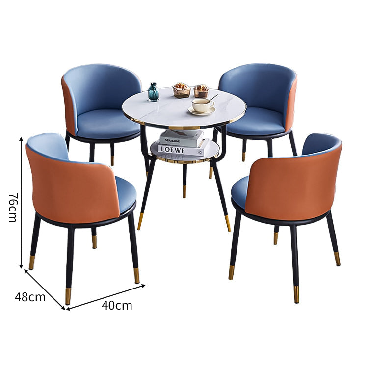 人間工学 高反発ウレタン 柔らか 棚付き 丸型天板 メラミン化粧板 スチールフレーム マルチカラー 応接セット モダン スタイリッシュ カスタマイズ可能 JDZH-C006