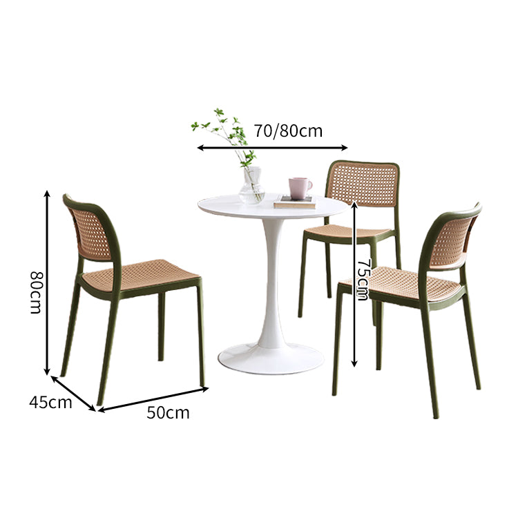 ラタン編み スタッキング R仕上げ ポリプロピレン 頑丈 丸型 金属ベース 応接セット テーブル チェア シンプル 洗練 カジュアル ホワイト カスタマイズ可能 JDZH-C018