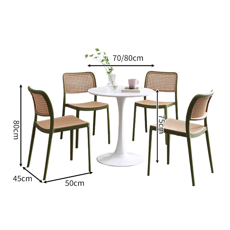 ラタン編み スタッキング R仕上げ ポリプロピレン 頑丈 丸型 金属ベース 応接セット テーブル チェア シンプル 洗練 カジュアル ホワイト カスタマイズ可能 JDZH-C018