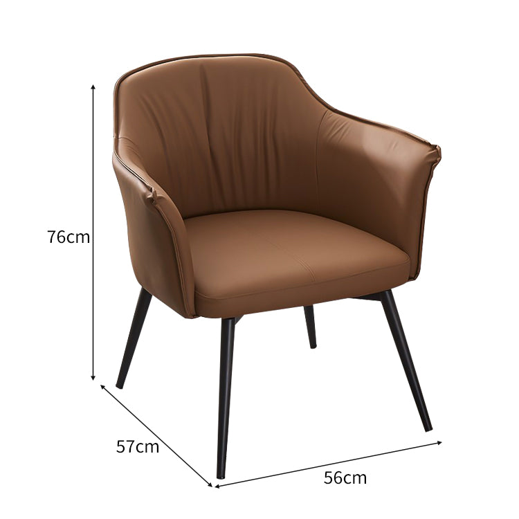 レザー なめらか 耐水性 高反発ウレタン 弾力性 柔らか 金属脚 安定性 チェア 応接用 ダイニング シンプル モダン 快適 JDZH-C022