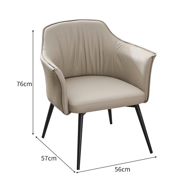 レザー なめらか 耐水性 高反発ウレタン 弾力性 柔らか 金属脚 安定性 チェア 応接用 ダイニング シンプル モダン 快適 JDZH-C022