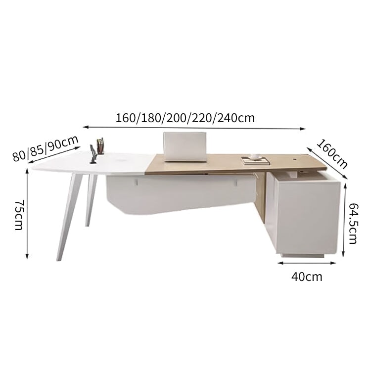 スチール脚 頑丈 安定性 サイドキャビネット 大容量 分類収納 R仕上げ 幕板 通気口 デクス ワークデスク 役員デスク 洗練 機能的 シンプル カスタマイズ可能 LBZ-C051