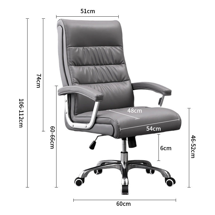 オフィスチェア 背もたれ 本革 肘掛け 高密度ウレタンフォーム チェアベース キャスター付き 回転可能 昇降機能 BGY-C058