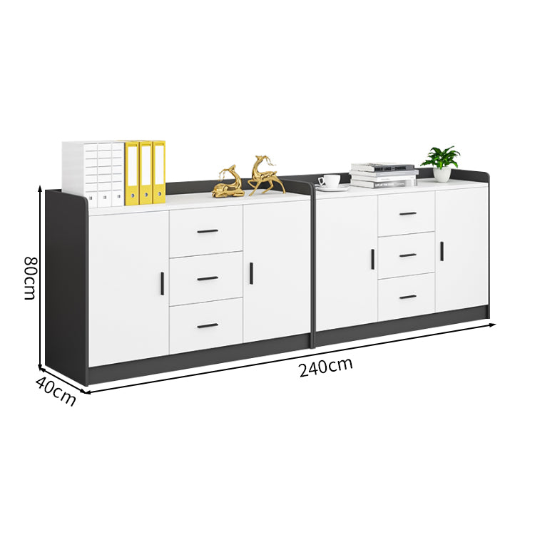 大容量 引き出し 扉付き 分類収納 台輪 収納キャビネット キャビネット 洗練 モダン ホワイト カスタマイズ可能 CWG-C079