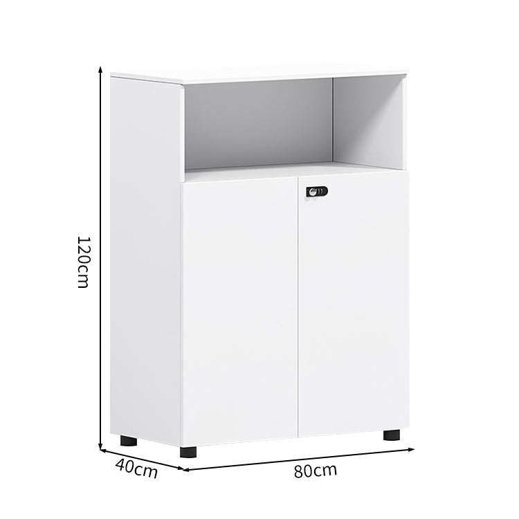 多段式 扉付き アジャスター ダイヤル錠 可動棚板 エコ板材 収納棚 キャビネット 収納キャビネット シンプル 洗練 ホワイト カスタマイズ可能 CWG-C074