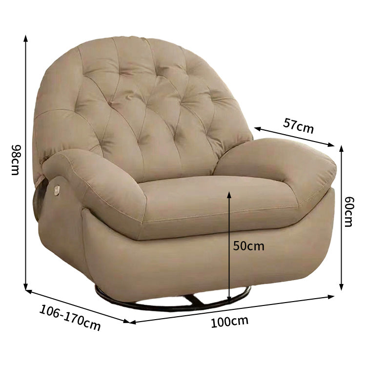 ソファ モダン リクライニング機能 マイクロファイバーレザー オットマン 収納スペース 回転可能 SNSF-C174