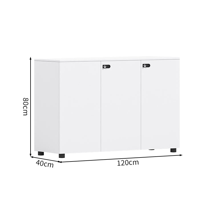 多段式 扉付き アジャスター ダイヤル錠 可動棚板 エコ板材 収納棚 キャビネット 収納キャビネット シンプル 洗練 ホワイト カスタマイズ可能 CWG-C074