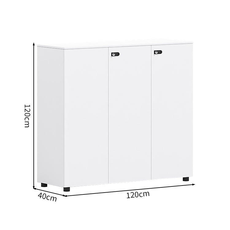 多段式 扉付き アジャスター ダイヤル錠 可動棚板 エコ板材 収納棚 キャビネット 収納キャビネット シンプル 洗練 ホワイト カスタマイズ可能 CWG-C074