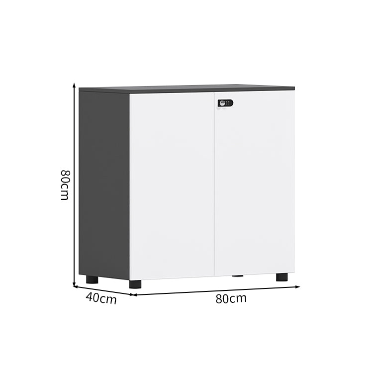 多段式 扉付き アジャスター ダイヤル錠 可動棚板 エコ板材 収納棚 キャビネット 収納キャビネット シンプル 洗練 ホワイト カスタマイズ可能 CWG-C074