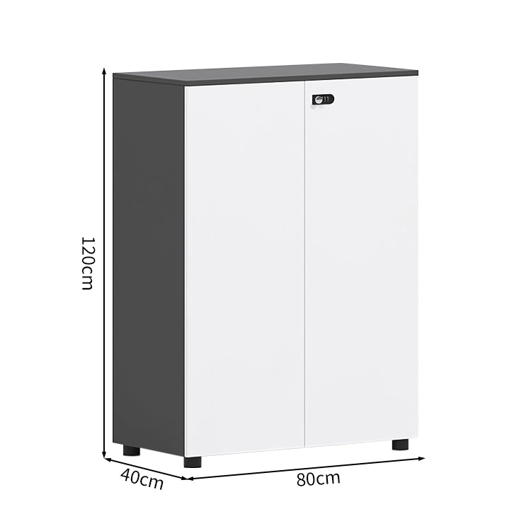 多段式 扉付き アジャスター ダイヤル錠 可動棚板 エコ板材 収納棚 キャビネット 収納キャビネット シンプル 洗練 ホワイト カスタマイズ可能 CWG-C074