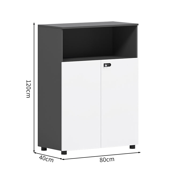 多段式 扉付き アジャスター ダイヤル錠 可動棚板 エコ板材 収納棚 キャビネット 収納キャビネット シンプル 洗練 ホワイト カスタマイズ可能 CWG-C074