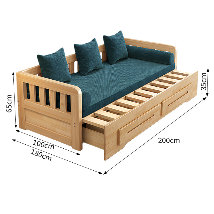 ソファー ベッド ソファーベッド 収納 引き出し すのこ 天然パイン材 ゆとり 角丸加工 丸み キャスター付き コンパクト 使い勝手 カスタマイズ可能 SNSF-C058