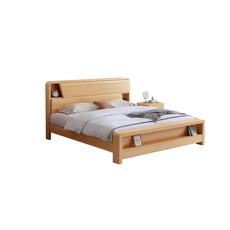ベッド 二人用 キング サイズ 宮付き 天然木 すのこ 快適 ヘッドボード ナチュラル シンプル BED-C040 chickagu