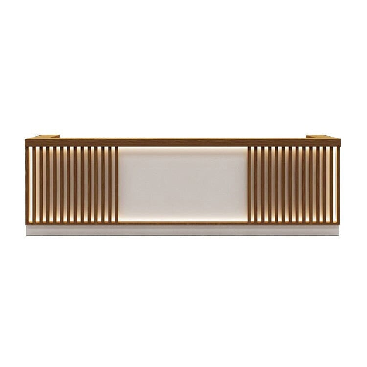 縞模様 大容量収納 ロゴ 受付カウンター エントランス受付 カウンターテーブル オフィス受付 モダン ナチュラル カスタマイズ可能 JDT-C017 CHICKAGU