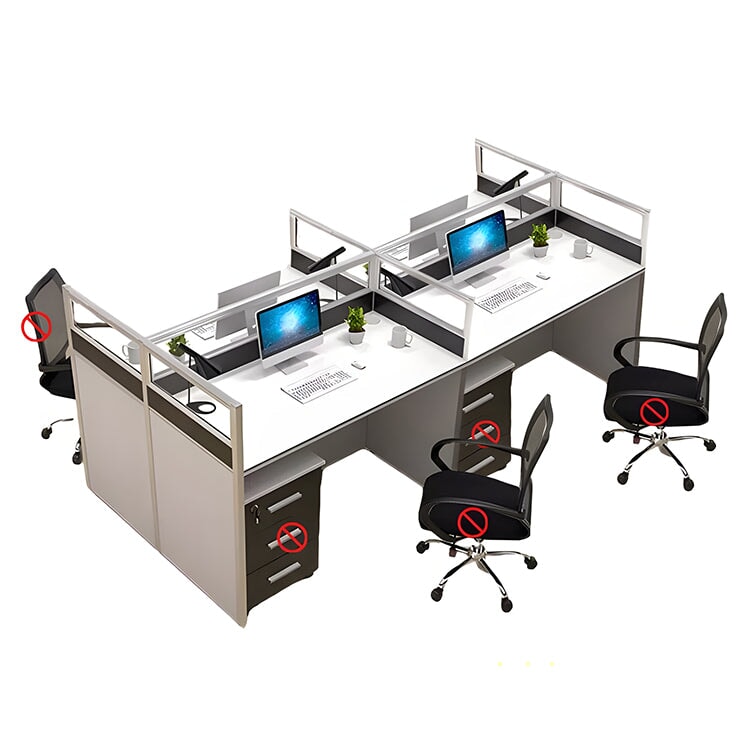 L型デスク トップパネル付き アジャスター付き オフィスデスク 事務机 ワークデスク パソコンデスク ファイルワゴン ホワイト カスタマイズ可能 BGZ-C015 CHICKAGU