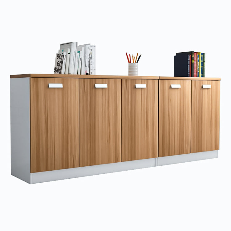 大容量 扉付き ホコリ防止 バイカラーデザイン 木目調 厚い棚板 キャビネット 収納キャビネット 落ち着き 洗練 シンプル カスタマイズ可能 CWG-C063