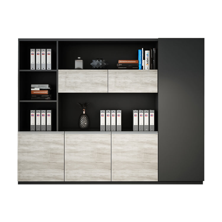 エコ板材 頑丈 耐久性 オープン収納 扉付き 多段式 衣類収納 大容量 収納キャビネット キャビネット 棚 洗練 実用 カスタマイズ可能 CWG-C035