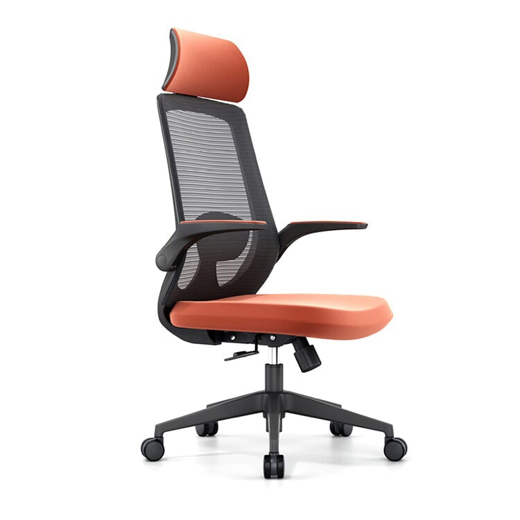 跳ね上げ式アームレスト S字形状背もたれ 人間工学 リクライニング チェア オフィスチェア ワークチェア 昇降回転式 ウレタン充填 柔らか 快適 BGY-C034 chickagu