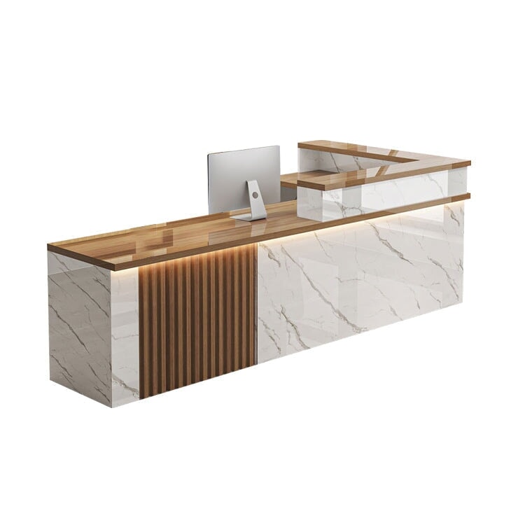 エコ板材 耐久性 鏡面仕上げ 配線穴キャップ ハイカウンター 鍵付き引き出し カウンター 受付 受付台 応接 エントランス モダン ラグジュアリー 上質 カスタマイズ可能 JDT-C067