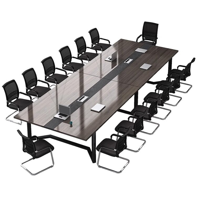 幅広 配線ボックス 厚い天板 エコ板材 スチールフレーム 安定性 テーブル 会議テーブル ミーティング 木目調 落ち着き シンプル カスタマイズ可能 HYZ-C079 chickagu