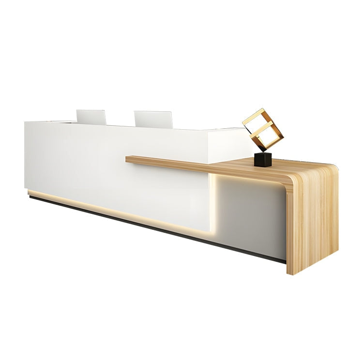 マーブル柄 LEDライト 錠付き 引き出し オープン収納 仕切り板 R仕上げ カウンター 受付カウンター 受付台 レジ台 木目 きれい モダン シック JDT-C019 chickagu