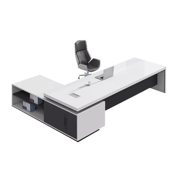 厚い天板 サイドキャビネット 大容量 幕板 安定性 配線ボックス デスク 執務デスク エグゼクティブ バイカラー 洗練 シンプル カスタマイズ可能 LBZ-C004 chickagu