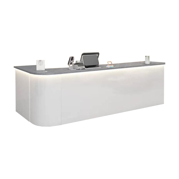 LEDライト 鏡面仕上げ マーブル柄 R仕上げ 大容量収納 カウンター 受付カウンター レジ台 応接用 おしゃれ 機能的 上質 カスタマイズ可能 JDT-A401 chickagu