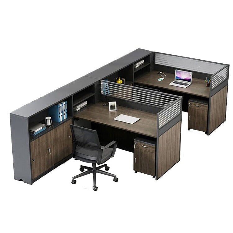 オープン収納 トップパネル付き オフィスデスク ワークデスク パソコンデスク  デスク サイドキャビネット ウォールナット カスタマイズ可能 BGZ-C055 chickagu