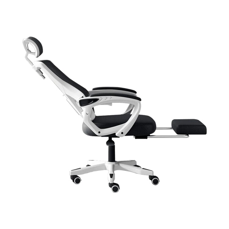 リクライニング ヘッドレスト フットレスト 昇降回転式 メッシュ生地 通気性 チェア オフィスチェア 二重充填 柔らか 快適 BGY-C002 chickagu