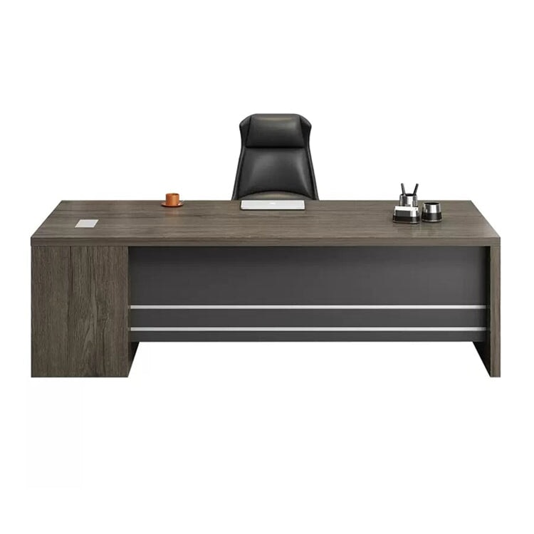 キャビネット 錠付き エッジ仕上げ 配線ボックス 安定性 幕板 デスク エグゼクティブ 役員デスク 木目調 穏やか 落ち着き 上質 カスタマイズ可能 LBZ-C063 chickagu