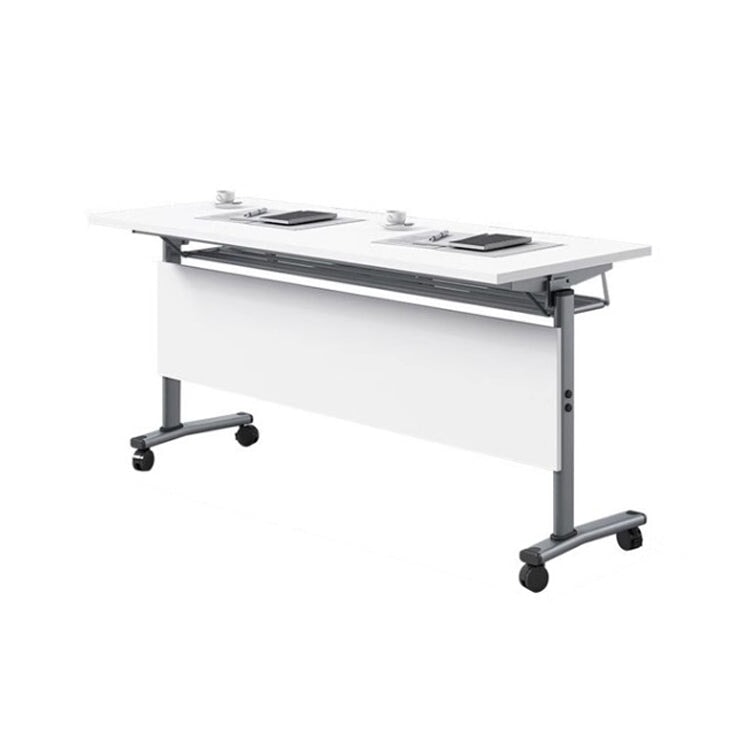 折り畳み式 幕板付き 中棚付き キャスター付き ビジネス 会議テーブル 研修テーブル ミーティングテーブル 会議室 ホワイト カスタマイズ可能 HYZ-C010 chickagu