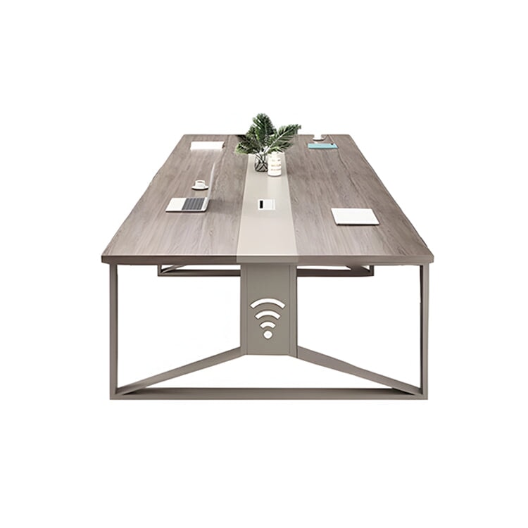 配線ボックス付き エコ板材 安全無臭 幅広 スチールフレーム 安定性 おしゃれ 会議テーブル ワーキングデスク ミーティングテーブル 会議室 カスタマイズ可能 HYZ-C036 chickagu