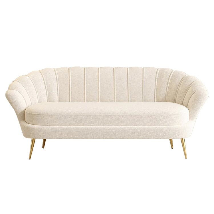 シェルパ生地 モコモコ 高反発ウレタン 広い座面 金属脚 耐荷重 応接ソファ ソファ 二人掛け 三人掛け 柔らか 弾力性 快適 ホワイト カスタマイズ可能 JDSF-C021 chickagu