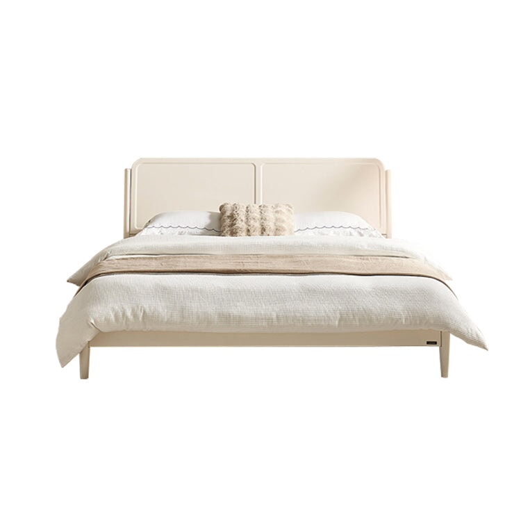 ベッド キングサイズ ヘッドボード 巾木よけ 天然木脚 ラバーウッド材 高め ベージュ BED-C042 chickagu