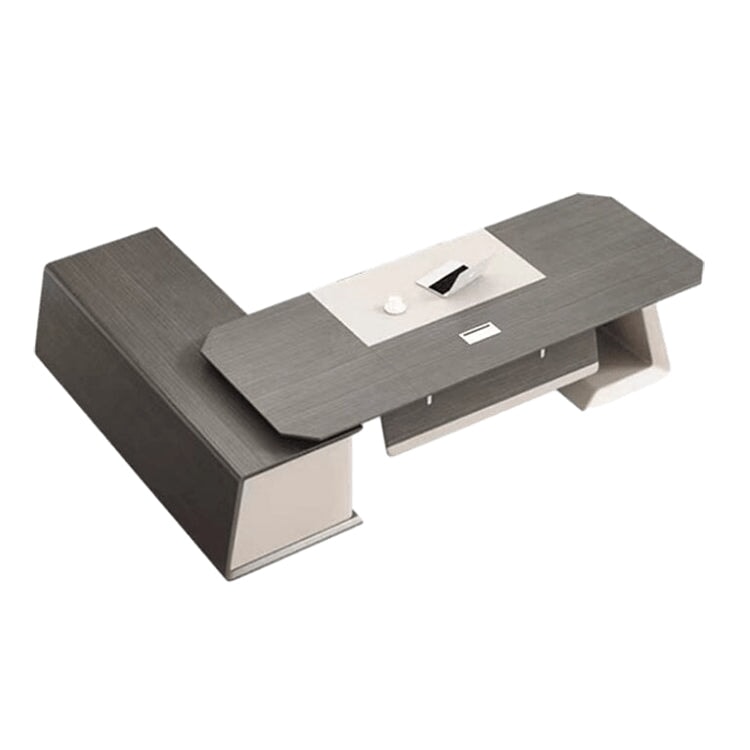 分厚い天板 R仕上げ 大容量 キャビネット 幅広 幕板 デスク エグゼクティブ 執務デスク 木目調 重厚感 落ち着き LBZ-C110 chickagu