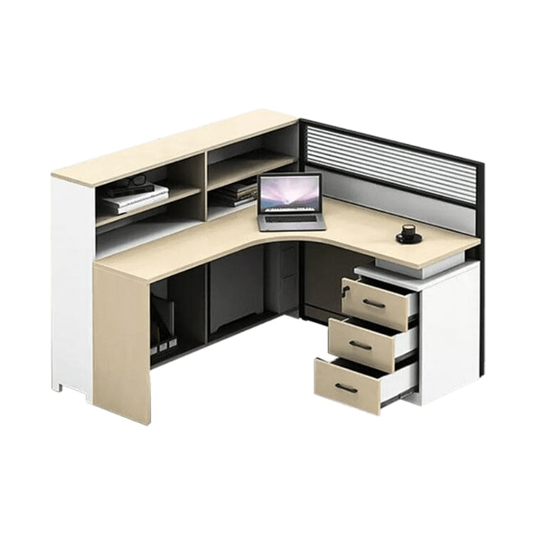 収納棚 キャビネット 防音パーティション エコ板材 L字型 デスク オフィスデスク ワークデスク 実用 機能的 洗練 カスタマイズ可能 BGZ-C030 chickagu