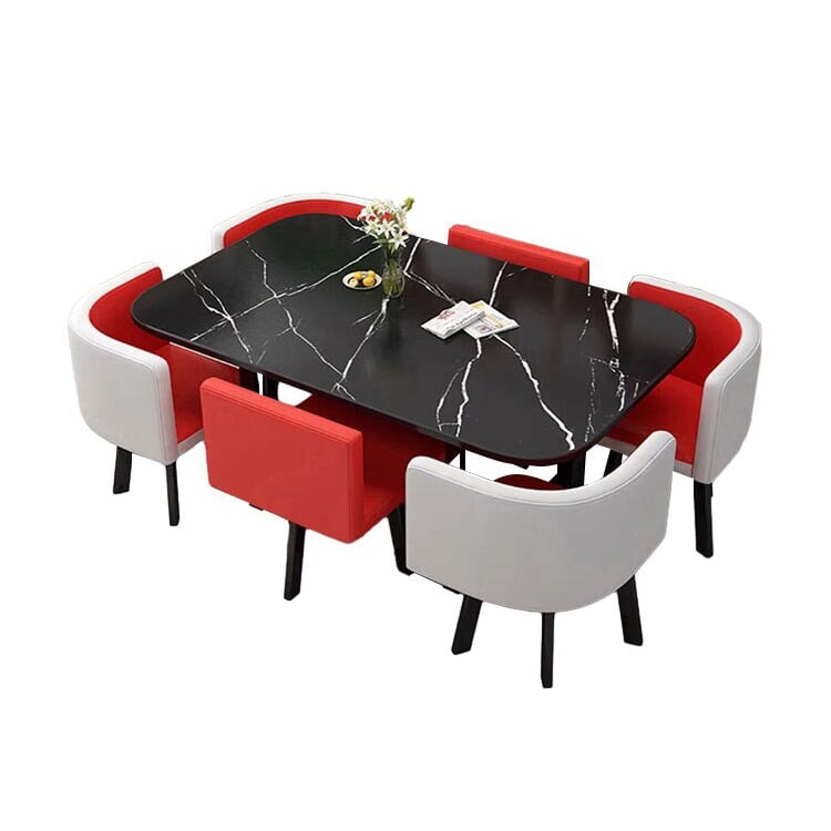 R仕上げ アイアン脚 PUレザー エコ板材 打ち合わせ 商談 応接セット リビングチェア 応接チェア 椅子 オフィスセット おしゃれ カスタマイズ可能 JDZH-A409 chickagu