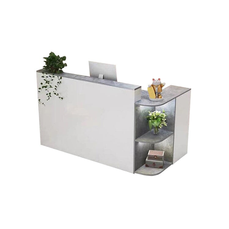 上部天板 R仕上げ L字型 展示棚 多目的収納 受付カウンター カウンター レジ台 マーブル柄 おしゃれ 洗練 機能的 カスタマイズ可能 JDT-A415 chickagu