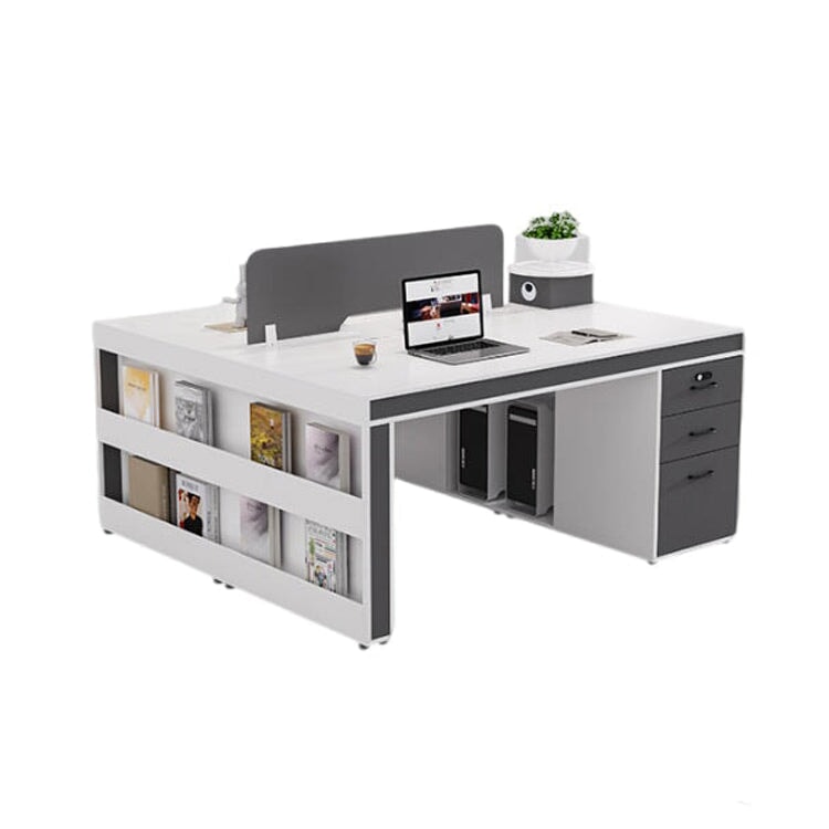 トップパネル 厚い天板 配線孔キャップ キャビネット 大容量 PC収納 デスク オフィスデスク ワークデスク シンプル 洗練 機能的 ホワイト カスタマイズ可能 BGZ-C026