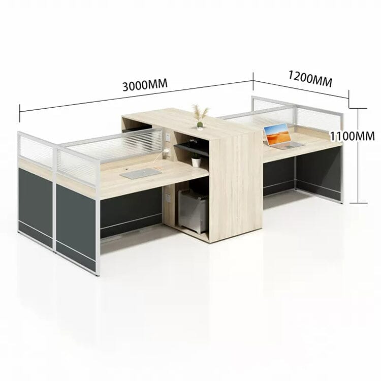パソコンデスク オフィスデスク 事務机  ワークデスク オープン収納 ㍶収納 トップパネル付き 配線穴付き ナチュラル カスタマイズ可能 BGZ-C020 CHICKAGU