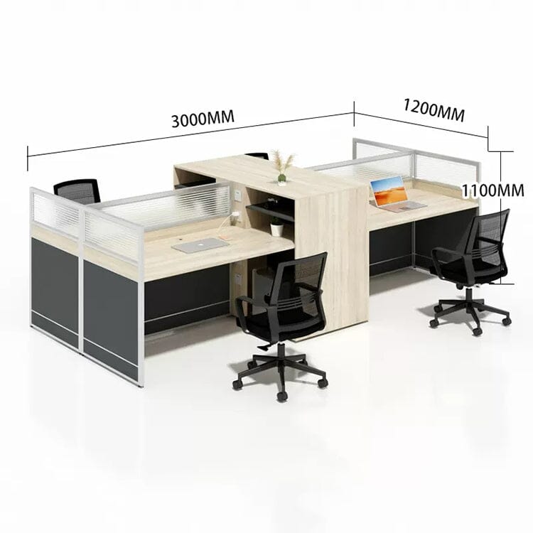 パソコンデスク オフィスデスク 事務机  ワークデスク オープン収納 ㍶収納 トップパネル付き 配線穴付き ナチュラル カスタマイズ可能 BGZ-C020 CHICKAGU