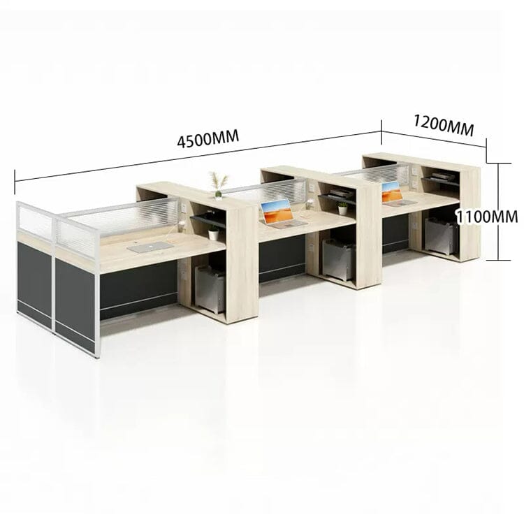 パソコンデスク オフィスデスク 事務机  ワークデスク オープン収納 ㍶収納 トップパネル付き 配線穴付き ナチュラル カスタマイズ可能 BGZ-C020 CHICKAGU