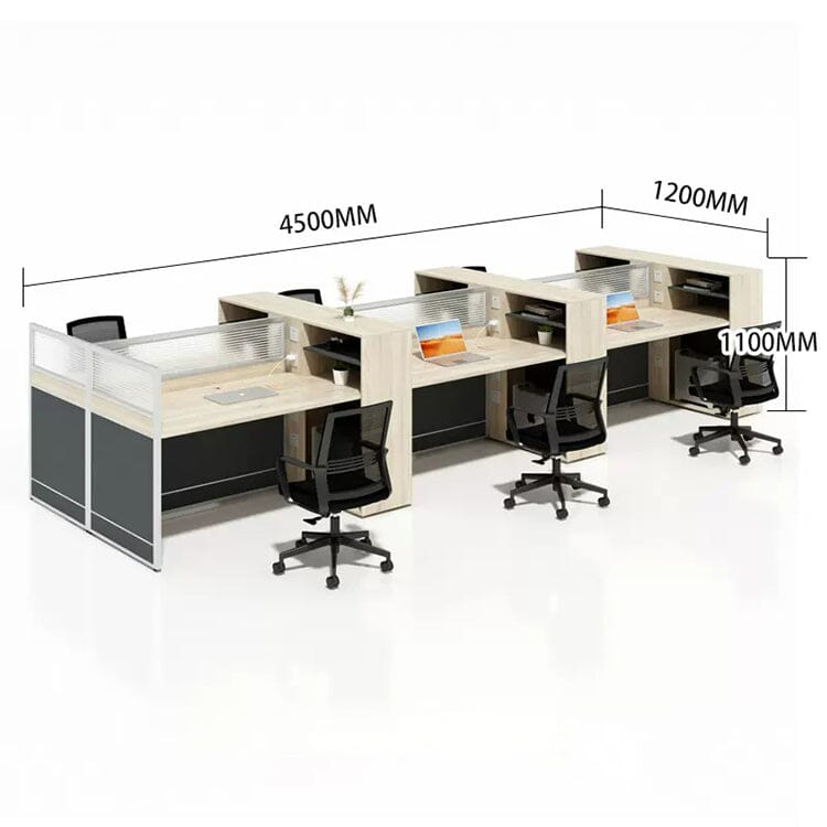 パソコンデスク オフィスデスク 事務机  ワークデスク オープン収納 ㍶収納 トップパネル付き 配線穴付き ナチュラル カスタマイズ可能 BGZ-C020 CHICKAGU