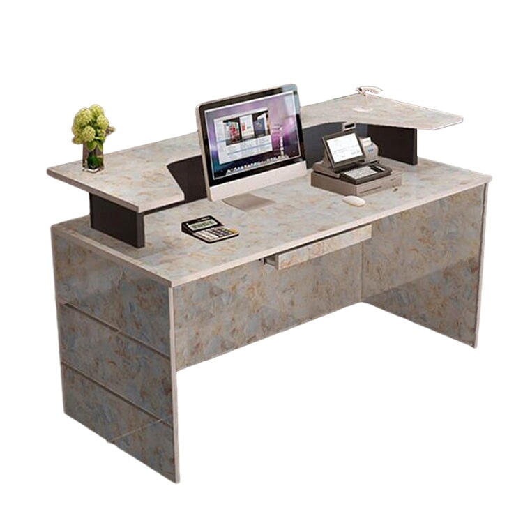 受付カウンター 受付台  レジカウンター  カウンター オフィス受付 PC収納 ロック付き メラミン化粧板  艶消し 艶あり ホワイト カスタマイズ可能 JDT-A471   chickagu