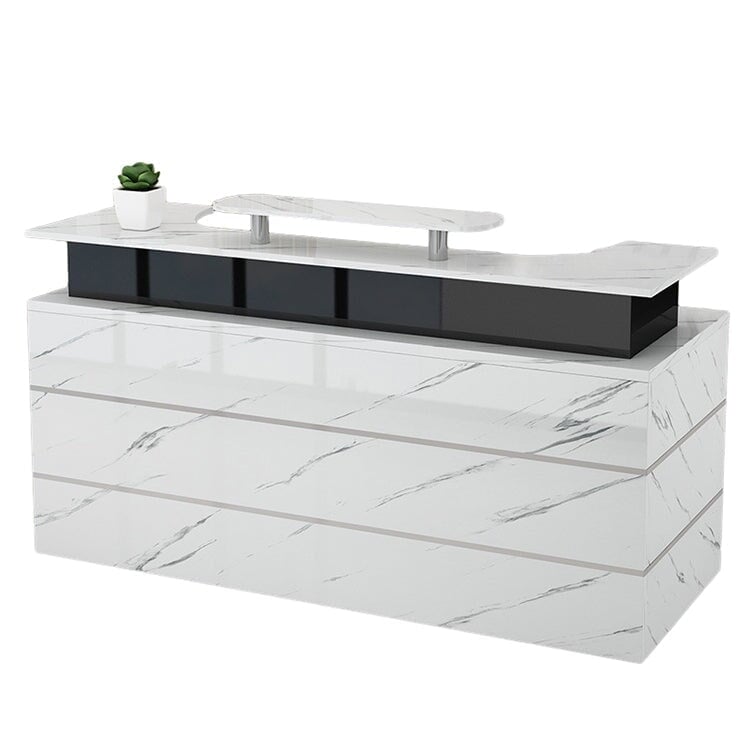 受付カウンター 受付台  レジカウンター  カウンター オフィス受付 PC収納 ロック付き メラミン化粧板  艶消し 艶あり ホワイト カスタマイズ可能 JDT-A471   chickagu