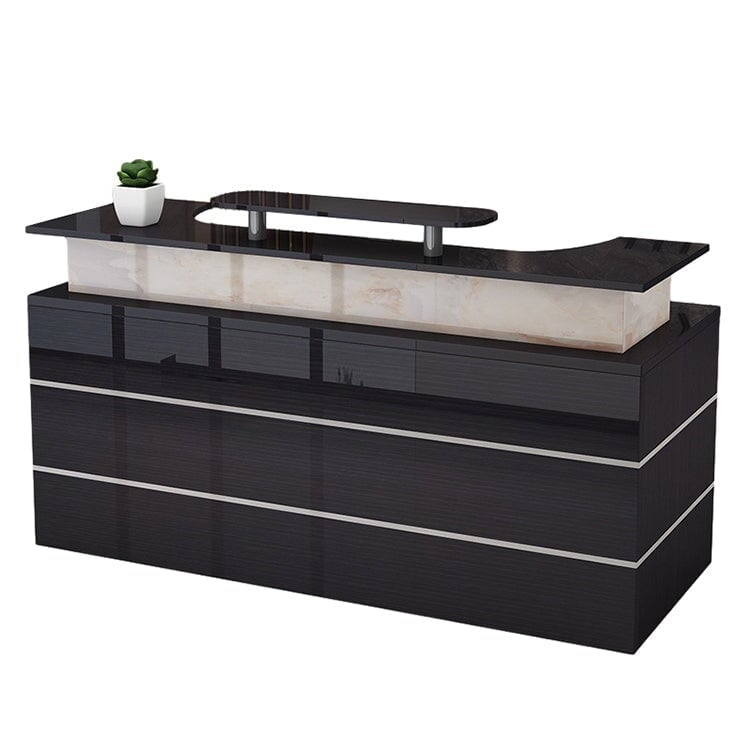 受付カウンター 受付台  レジカウンター  カウンター オフィス受付 PC収納 ロック付き メラミン化粧板  艶消し 艶あり ホワイト カスタマイズ可能 JDT-A471   chickagu